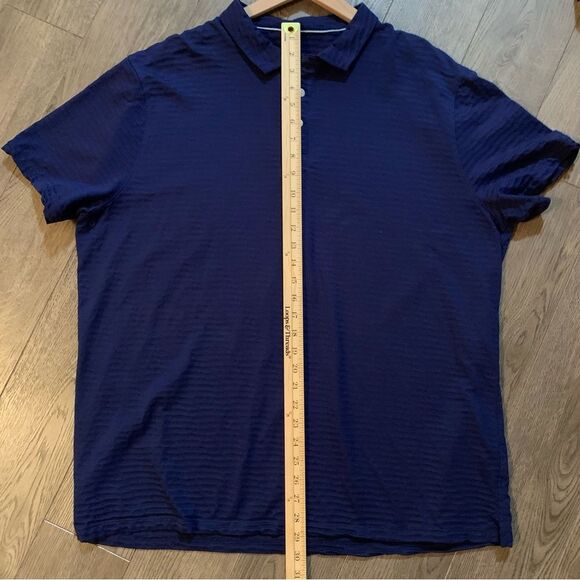 Nike Golf Dri Fit Shirt Men's XL Dark Royal  Blue Tonal Stripe Performance. - Picture 10 of 11